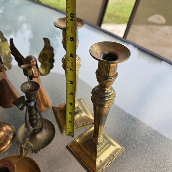 Vintagr Brass Candle Holder Lot Of 12 - Picture 4 of 12